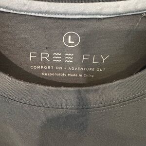 Free Fly Light Blue Crew Neck Shirt - Large